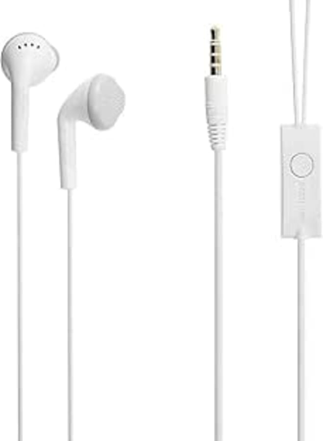 J8 USB In-Ear Headset White with 3.5mm Jack with Microphone and Built-in Controls